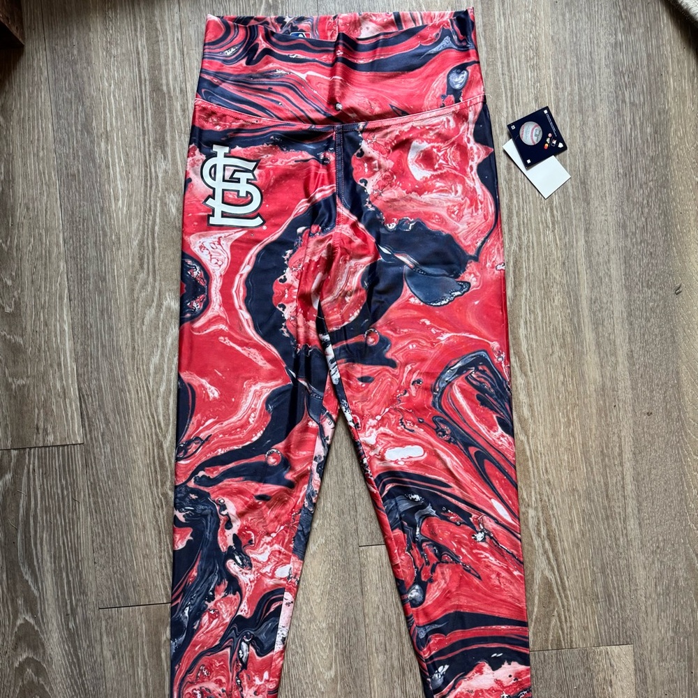 NWT St Louis Cardinals MLB Swirl Leggings - M